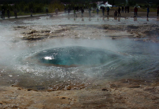 Strokkur erupts every 6ish minutes. 